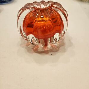 Vintage Red Glass Paperweight – Tomato Style – Imperfect
